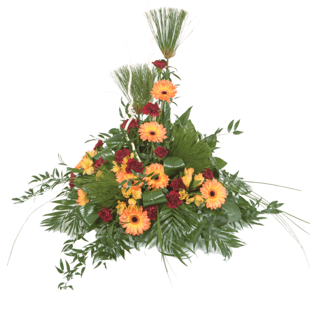 Aranžmá gerbery, karafiáty, alstromerie